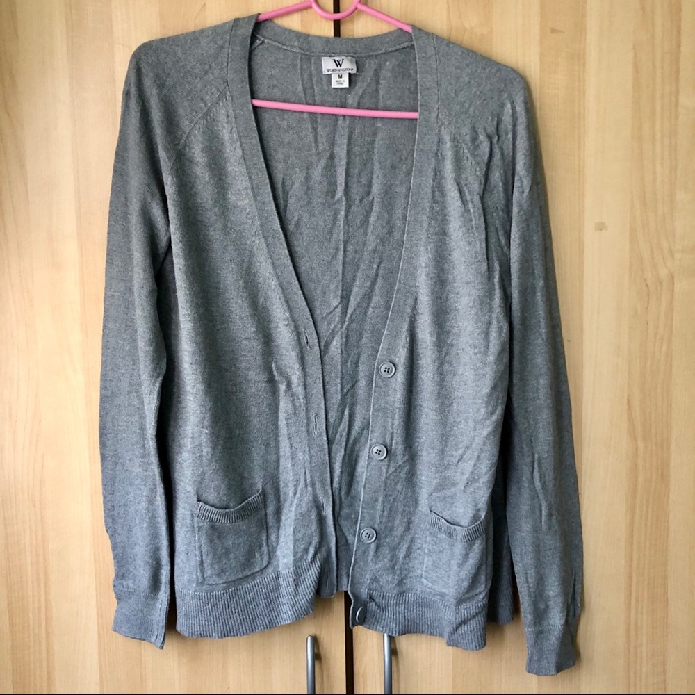 Worthington Basic Knit Button Cardigan - image 1